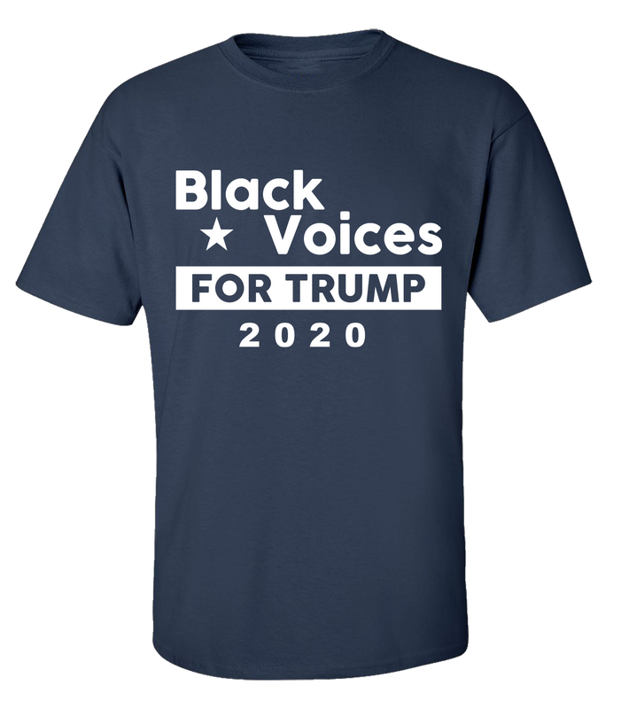 Unisex Black Voices for Trump 2020 Short Sleeve T-shirt