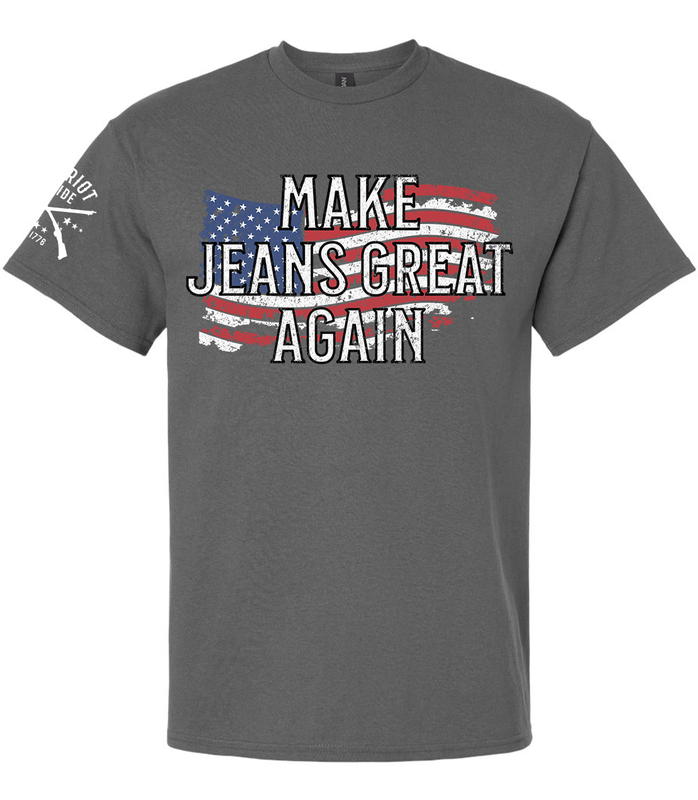 Patriot Pride Reckless Patriot Mens Graphic T-Shirt - Patriotic American Flag Make Jeans Great Again Design