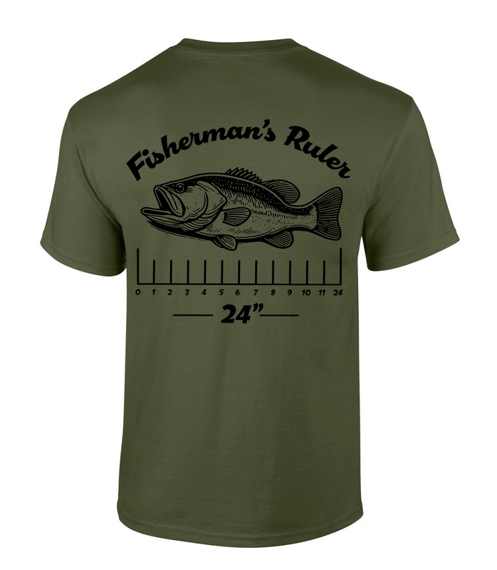 Trenz Shirt Company Fisherman's Ruler Funny Fishing Short Sleeve T-shirt