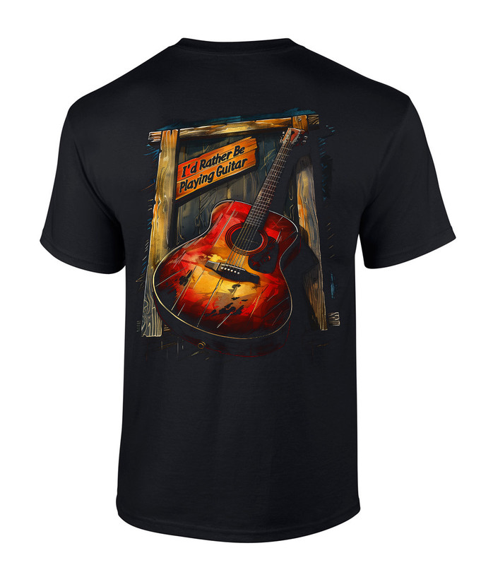 Trenz Shirt Company I'd Rather Be Playing Guitar Short Sleeve T-shirt