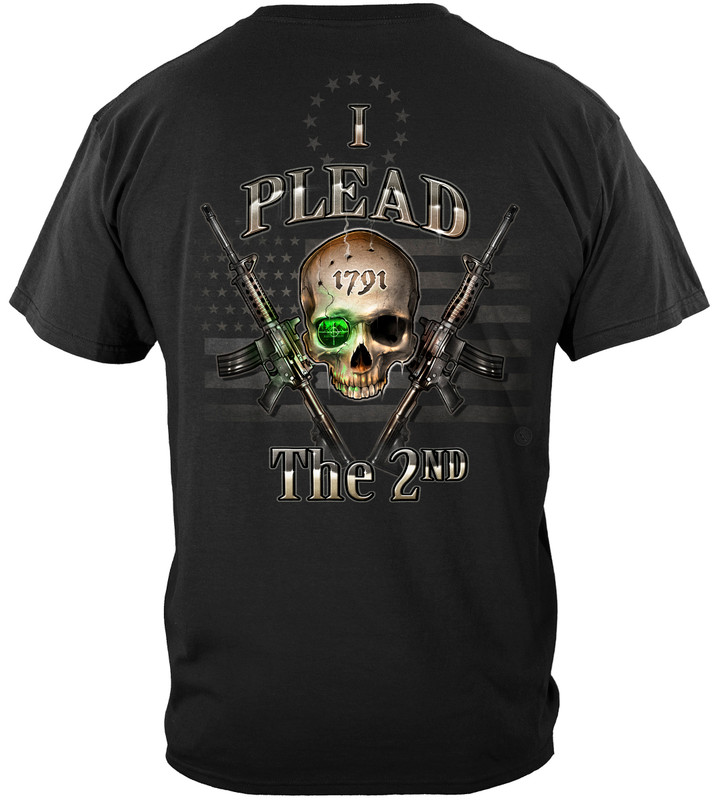 2nd Amendment I Plead The 2nd 2nd Amendment 100% Cotton Black T-Shirt