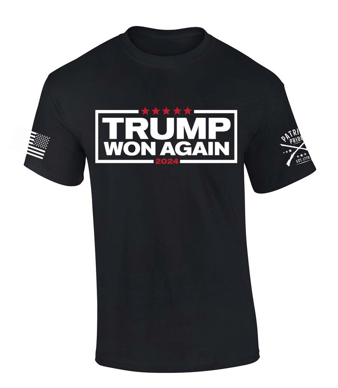Trenz Shirt Company Trump Tshirt Trump Won Again 2024 Short Sleeve T-shirt
