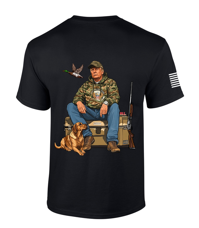 Patriot Pride Trump Hunting T-shirt Trump Hunting Dog Mallard Short Sleeve T-shirt