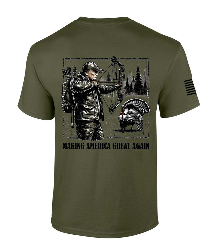 Patriot Pride Trump Hunting T-shirt Trump Turkey Hunting Making America Great Again Short Sleeve T-shirt