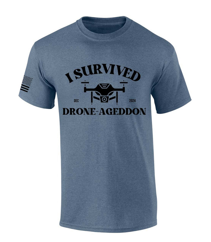 Trenz Shirt Company New Jersey Drone Tshirt Funny I Survived Drone-Ageddon 2024 Short Sleeve T-shirt Trenz Shirt Company New Jersey Drone Tshirt Funny I Survived Drone-Ageddon 2024 Short Sleeve T-shirt