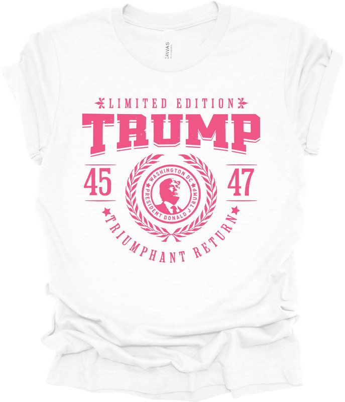 Trenz Shirt Company Womens Trump 45 47 Triumphant Return Ladies Short Sleeve T-shirt