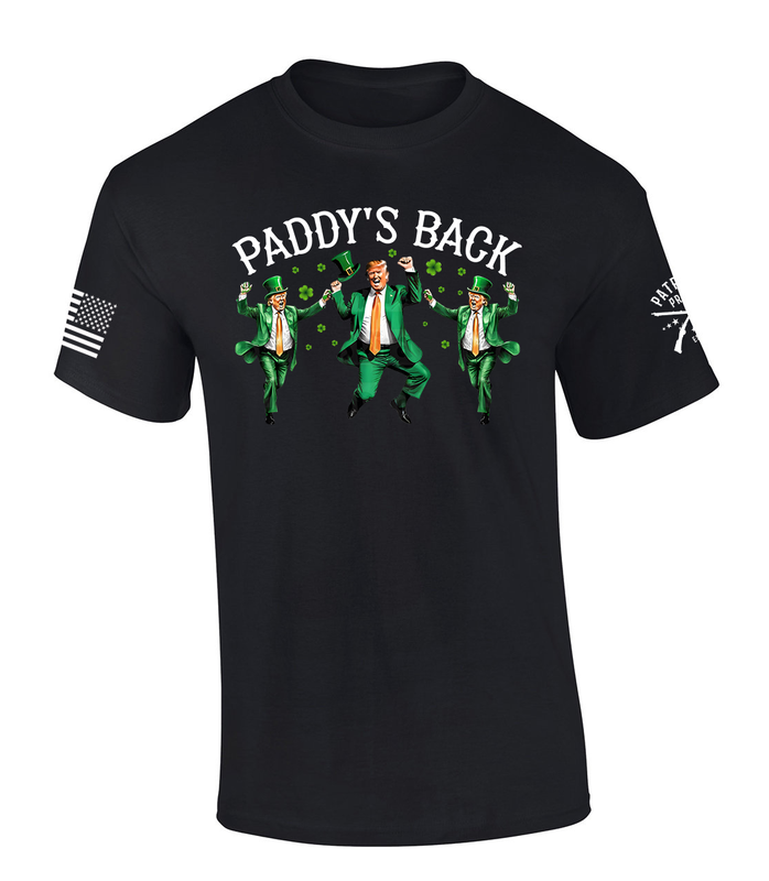 Patriot Pride Men's St. Patrick's Day Trump Dancing Paddy's Back Short Sleeve T-Shirt