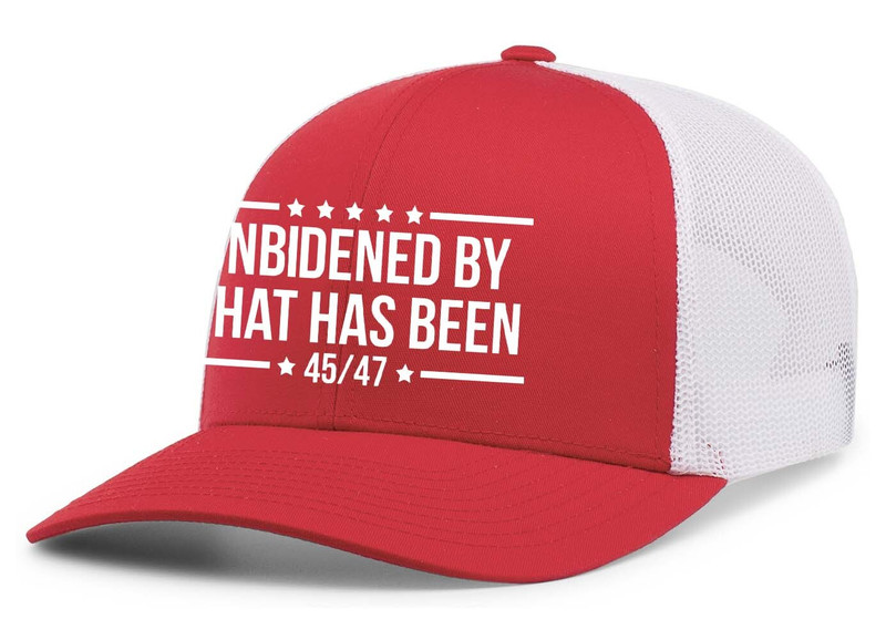 Trenz Shirt Company Mens Trump Hat Unbidened By What Has Been Mesh Back Trucker Hat