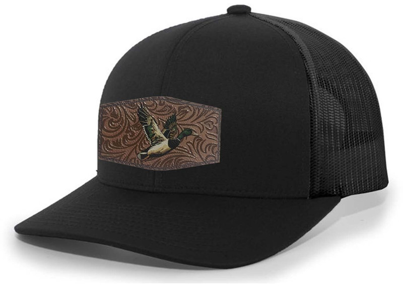 Heritage Pride AG Hat Co. Mens Patch Hat Flying Mallard Duck Embroidered Patch Mesh Back Trucker Hat