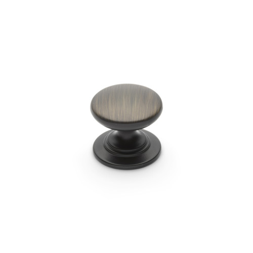 WINDSOR, Round Knob, 32mm Diameter, Antique Black