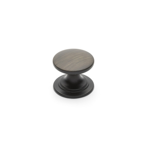 WINDSOR, Round Knob, 38mm Diameter, Antique Black