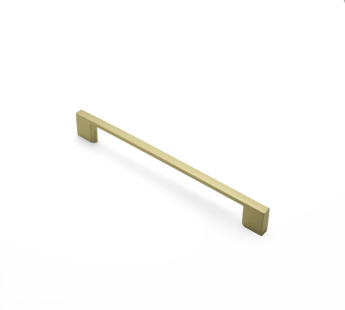 SLIM SQUARE, D Handle, 192mm Centres, Satin Brass