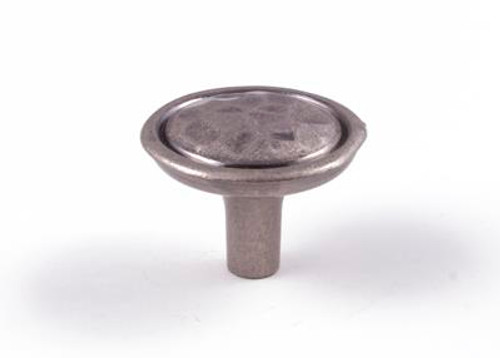 MOTTLED, Round Knob, 35mm Diameter, Pewter