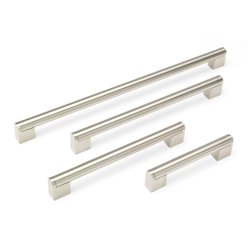 BLOCK T BAR, Bar Handle, 96mm Centres, Brushed Nickel