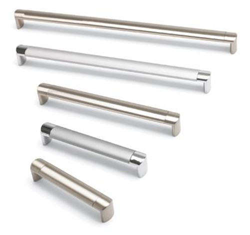 OVAL TUBE, D Handle, 128mm Centres, Brushed Nickel