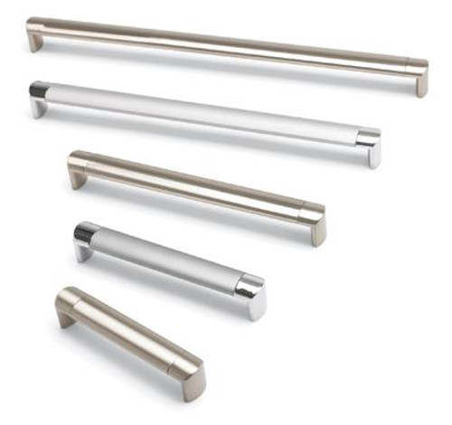 OVAL TUBE, D Handle, 160mm Centres, Brushed Nickel