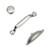 FINSBURY, D Handle, 96mm Centres, Pewter