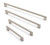 ARIES, Bar Handle, 144mm Centres, Brushed Nickel