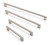 ARIES, Bar Handle, 198mm Centres, Brushed Nickel