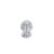 BEEHIVE, Round Knob, 34mm Diameter, Chrome