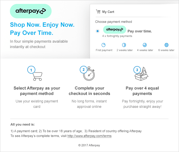 Afterpay Instruction