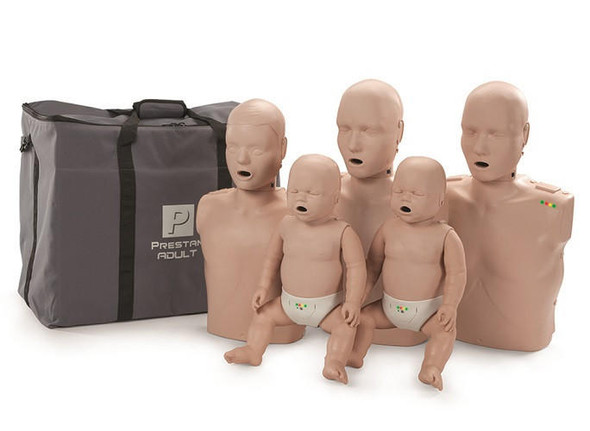  Prestan Professional Training Manikin Family with CPR Monitors/Lung Bags (Pk 5) 