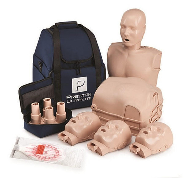  Prestan Ultralite Manikin with 50 Face shields/Lung Bags Pk4 