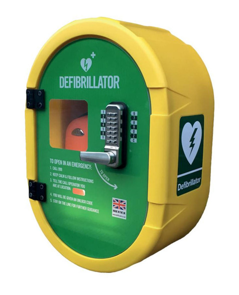CU Medical iPAD SP1 Semi Automatic Defibrillator & Defibsafe2 Cabinet 