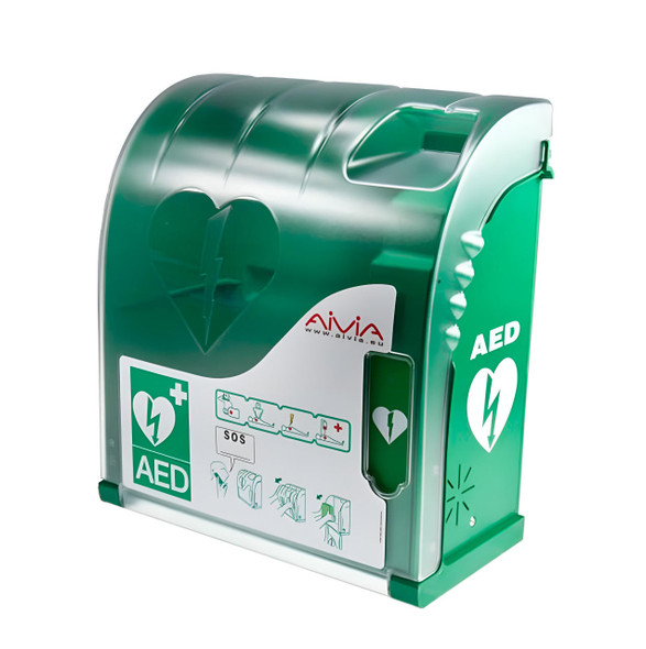 Zoll AED Plus Fully Automatic Defibrillator & Aivia Indoor Cabinet Zoll AED Plus Fully Automatic Defibrillator & Aivia Indoor Cabinet