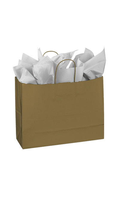 Large Metallic Gold Paper Bags - Case of 100zoom
