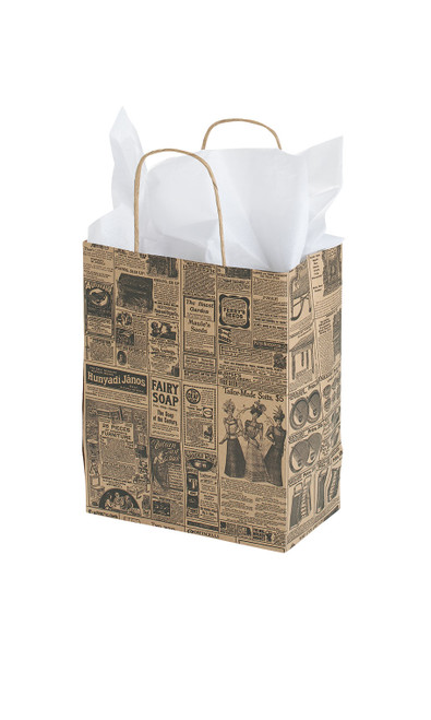 Medium Newsprint Paper Bags - Case of 100zoom
