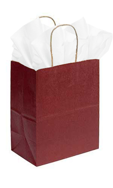Medium Brick Red Paper Bags - Case of 100zoom