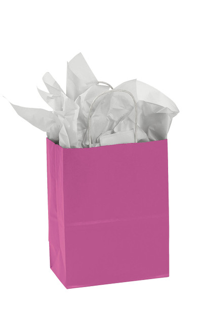 Medium Shocking Pink Paper Bags - Case of 25zoom