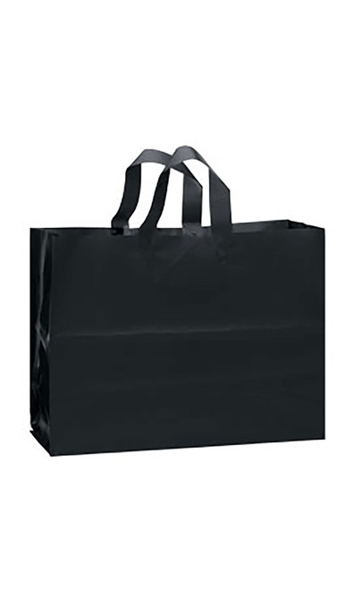 Large Black Frosted Plastic Bags - Case of 25zoom