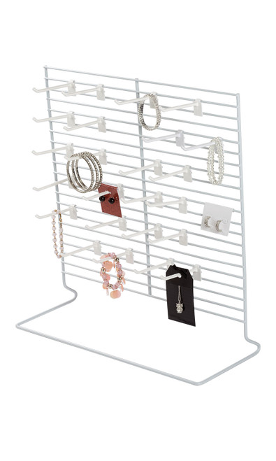 24-Peg White Wire Countertop Rackzoom