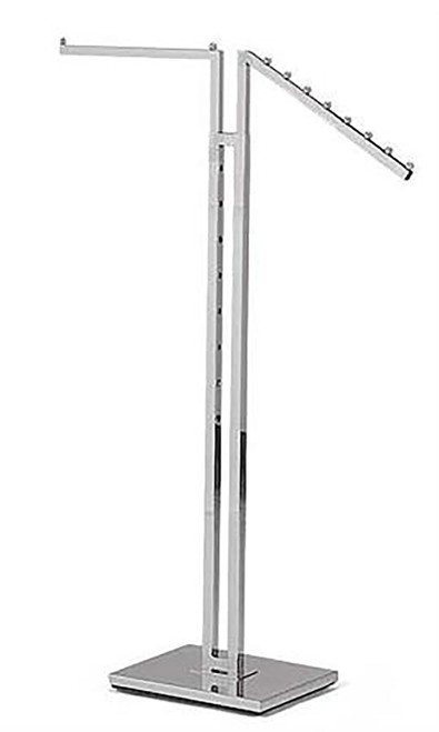 Chrome 2-Way Clothes Rack with Straight Armzoom