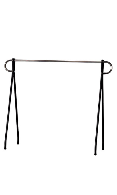 60" x 60" Black & Chrome Single-Rail Clothing Rackzoom
