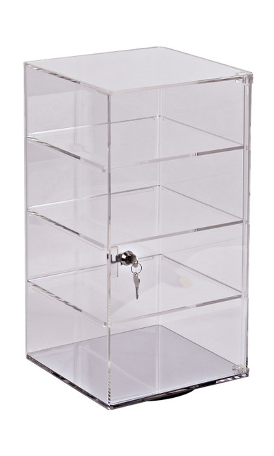 3-Shelf Acrylic Rotating Tower Display Case Box zoom