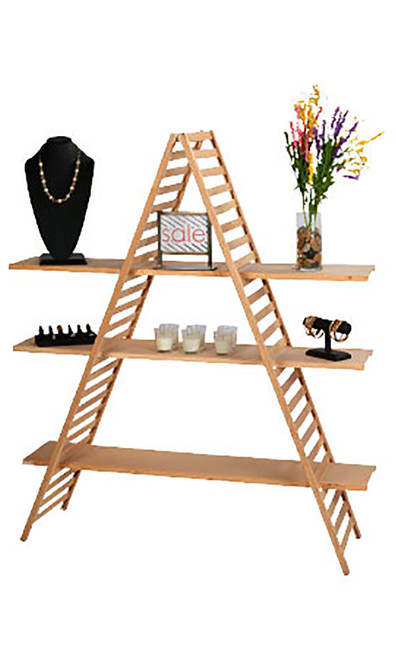 A-Frame Wood Display Unitzoom