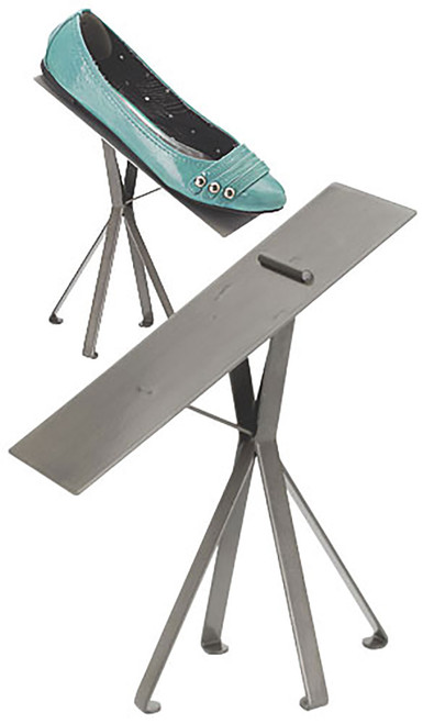 Boutique Raw Steel Shoe Display Stand - 8"Hzoom