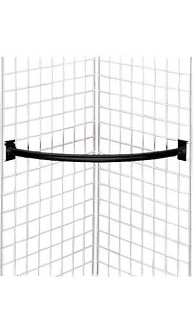 Quarter Circle Black Hangrail for Wire Grid - 30"Lzoom