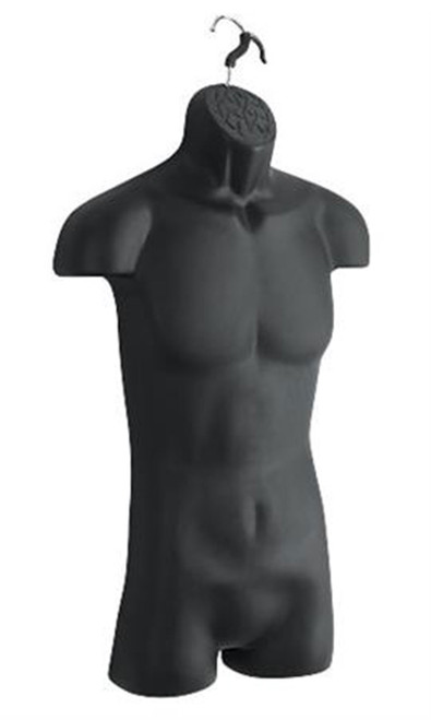 Male Molded Black Torso Form - Sizes S-Lzoom