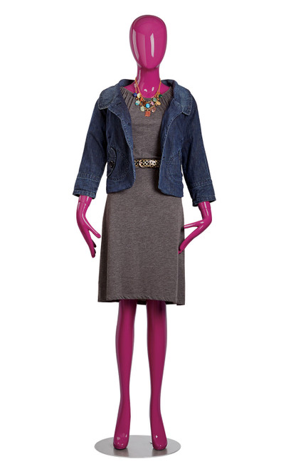 Hot Pink Female Fiberglass Mannequin zoom