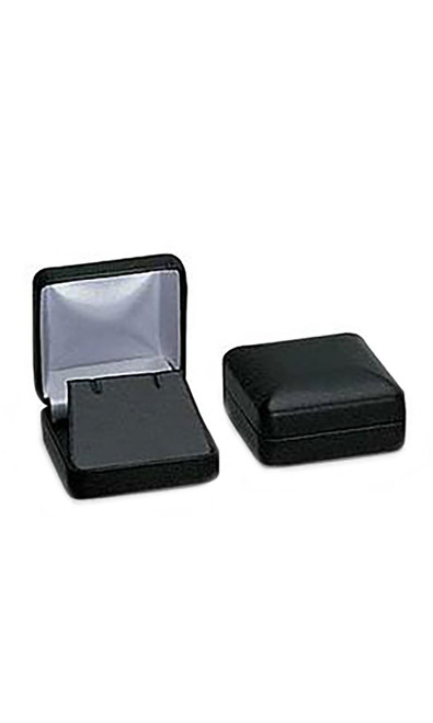 Black Faux Leather Pendant Box - Case of 50zoom