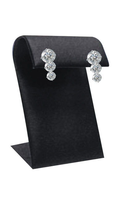 Black Faux Leather Small Earring Display - Set of 2zoom