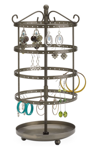 Small Tiered Round Rotating Jewelry Display - Case of 3zoom