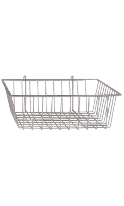 Chrome Mini Wire Grid Basket for Wire Grid - 12''L x 12''W x 4"D - Case of 3zoom