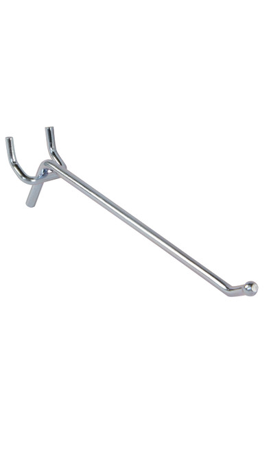 6" Chrome Peg Hook for ¼ inch for Pegboard - Case of 100zoom