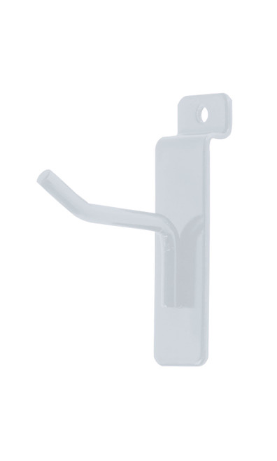 2" White Peg Hook for Slatwall - Case of 50zoom