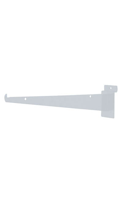 12" White Slatwall Shelf Bracket - Case of 10zoom